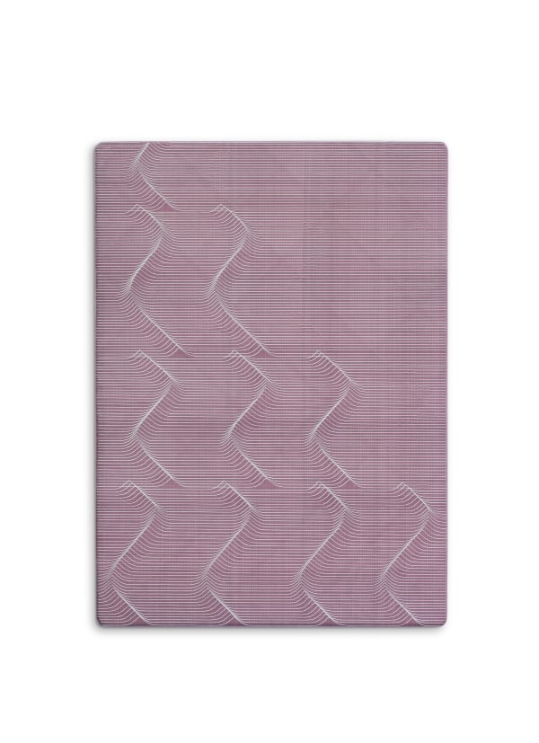 Long Ending (Magenta), 2024 casein paint and scratches on gesso panel 38cm x 28cm (15" x 11")