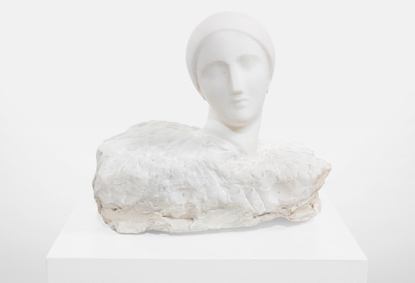 Elie Nadelman, Head of a Woman (Emerging from Stone), c. 1915-1920
