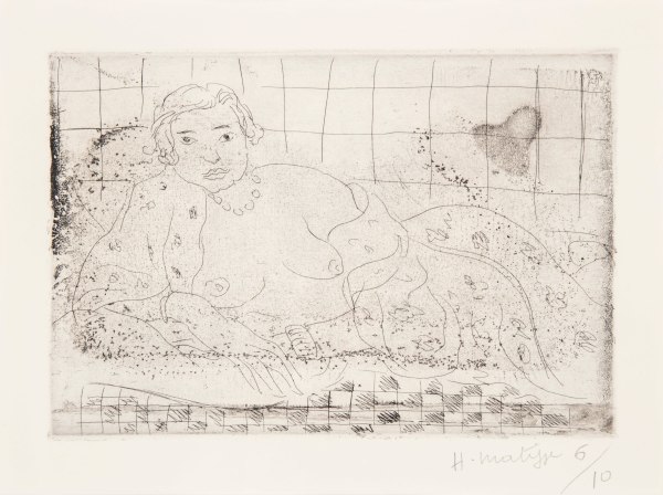 Henri Matisse, Nu couché, sol en damier (Reclining Nude, Checkered Floor), 1929