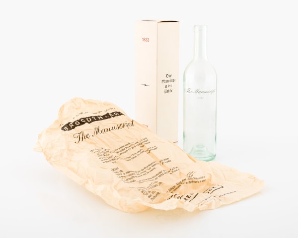 Marcel Broodthaers, Le Manuscrit trouvé dans une Bouteille, 1974