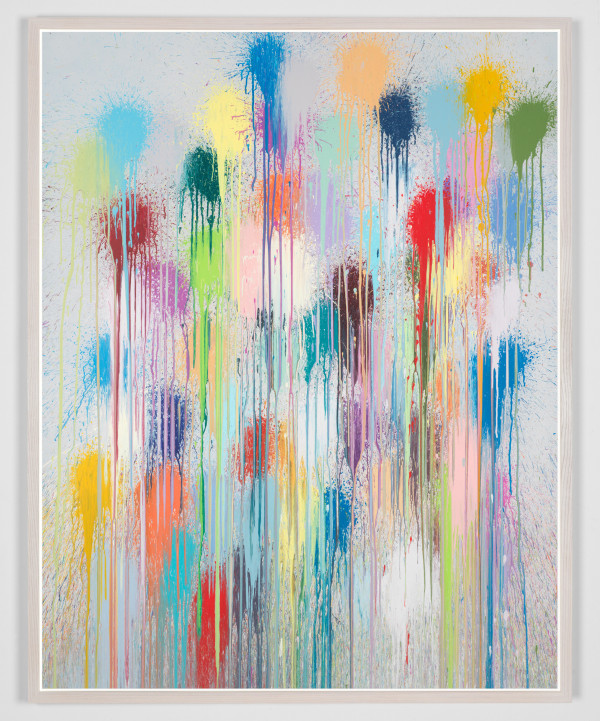 Ian Davenport, Grey Waterfall, 2019