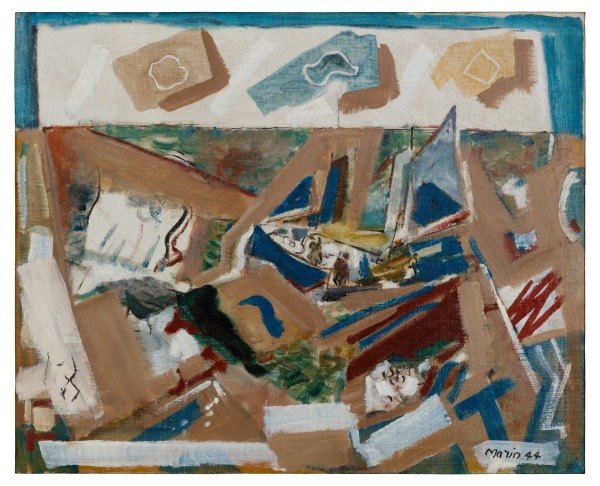 John Marin, Sea and Boat Fantasy, 1944
