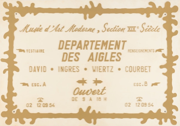 Marcel Broodthaers, Département des Aigles (David - Ingres - Wiertz - Courbet), 1968
