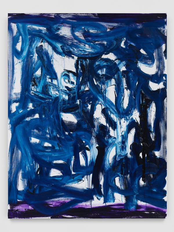 Armen Eloyan Prussian Blue Mauve2021 Oil on canvas 78 ¾ x 61 in. (200 x 155 cm)