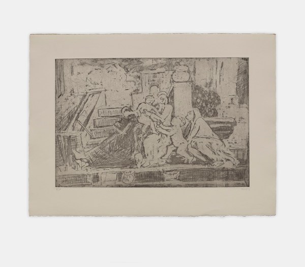 Leon Kossoff The Holy Family on the Steps1998 AP from an Edition of 20, plus 10 AP Etching Sheet 22 1/4 x 29 3/4 in./ 56.4 x 75.7 cm Plate 15 7/8 x 23 3/8 in. / 40.2 x 59.5 cm