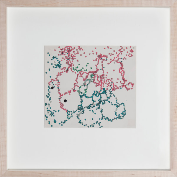 Eduardo Terrazas Traces 6.74b1985-2005 Ink and marker on paper Image dims: 5 1/2 x 6 in. 14 x 15.5 cm Framed dims: 12 x 12 in. / 30.7 x 30.7 cm