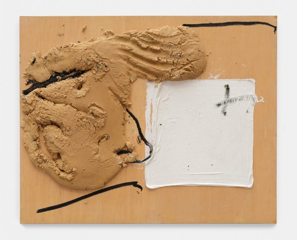 Antoni Tàpies Mocador blanc2008 Mixed media on wood 31 ⅞ x 39 ⅜ in. (81 x 100 cm)