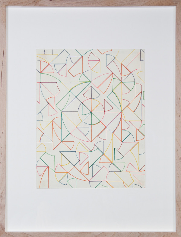 Eduardo Terrazas Possibilities of a Structure: Cosmos 1.1.162b1974 Coloured pencil on paper Image dims: 10 3/8 x 8 in. 26.5 x 20.5 cm Framed dims: 14 x 18 1/4 in. / 35.7 x 46.7 cm