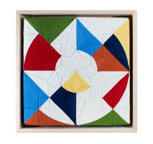 Eduardo Terrazas 1.1.3052018 Wool yarn on wooden board covered with Campeche wax 11 3/4 x 11 3/4 x 1 3/4 in 30 x 30 x 4.5 cm framed: 34.5 x 34.5 x 6.5