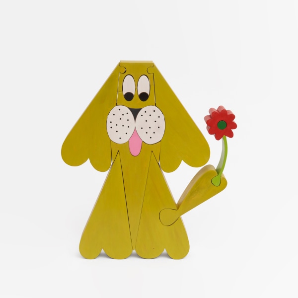 Alex Da Corte Lucy2021 Wood, water-based stain, and paint Sculpture: 18 x 15 x 1 ⅞ in. (46 x 39 x 5 cm) Box: 16 ½ x 11 ½ x 5 ⅜ in. (42 x 29 x 14 cm)