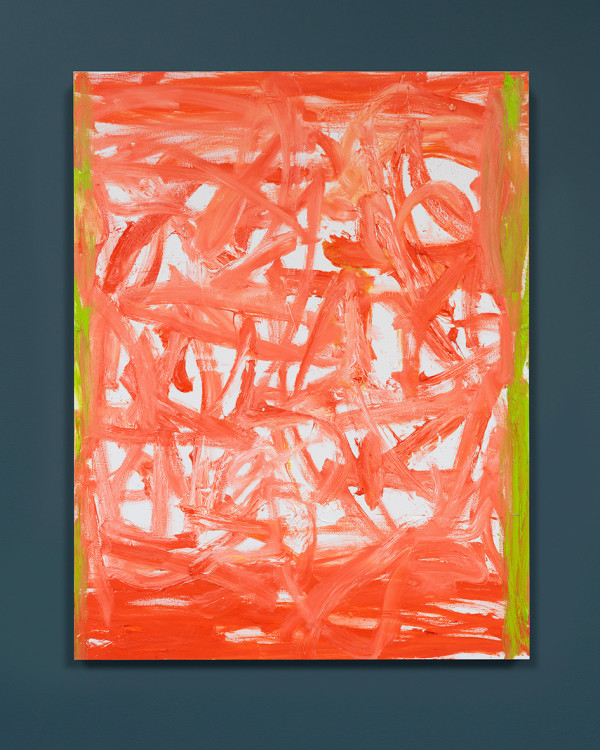 Armen Eloyan Vermillion Red2020 Oil on canvas 78 ¾ x 61 in. (200 x 155 cm)