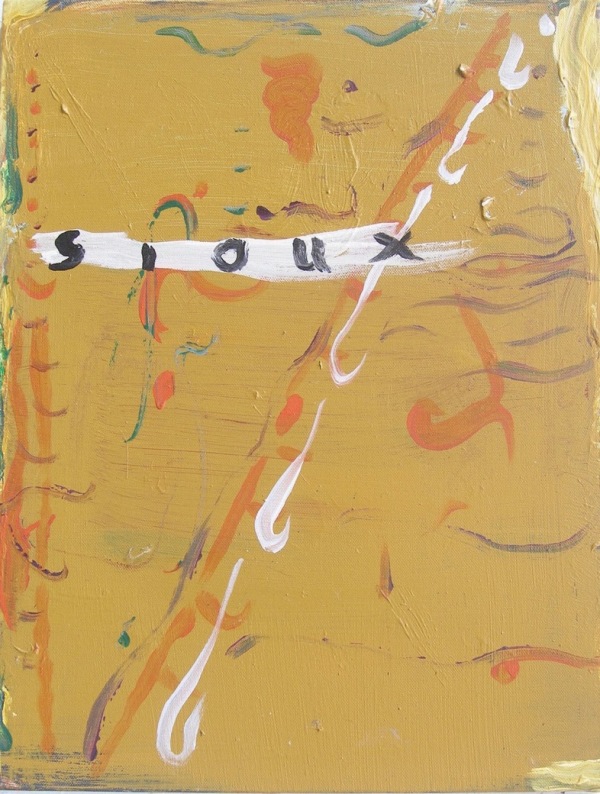 Peter Acheson Sioux2018 Acrylic on canvas 18 x 14 in 45.7 x 35.6 cm
