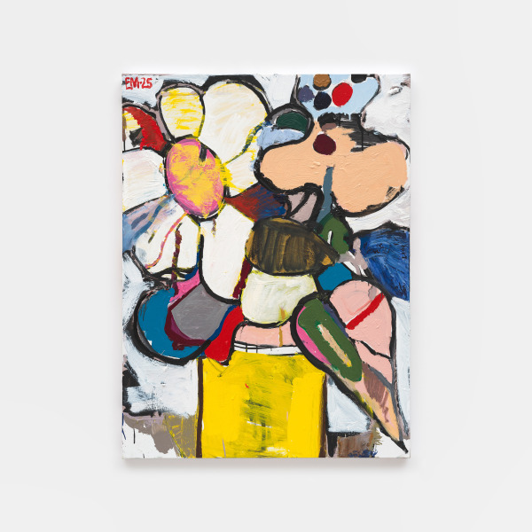 Eddie Martinez Untitled2025 Acrylic and oil paint on linen 40 x 30 in. (101.6 x 76.2 cm)