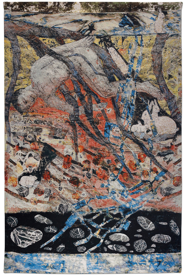 Kiki Smith Underground2012 Edition of 10 Jacquard tapestry 116 ⅝ x 76 in. (296 x 195 cm)