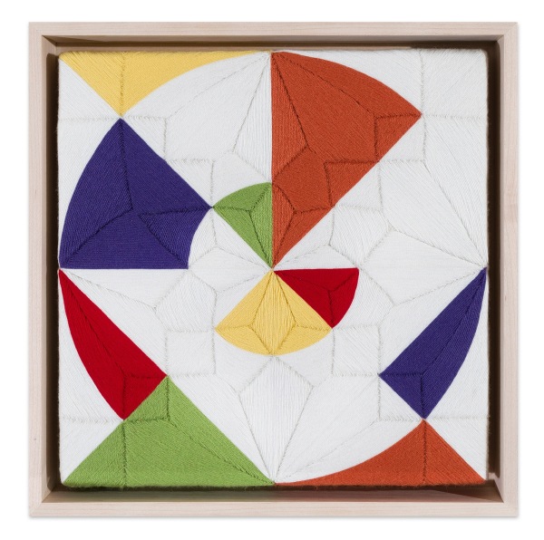 Eduardo Terrazas 1.1.2982018 Wool yarn on wooden board covered with Campeche wax 11 3/4 x 11 3/4 x 1 3/4 in 30 x 30 x 4.5 cm framed: 34.5 x 34.5 x 6.5