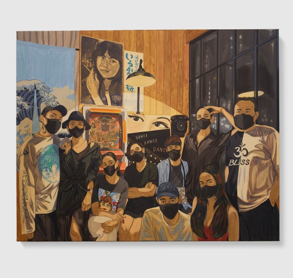 Jiab Prachakul Postcard from Bangkok2021 Acrylic on canvas 63 x 78 3⁄4 in. (160 x 200 cm)