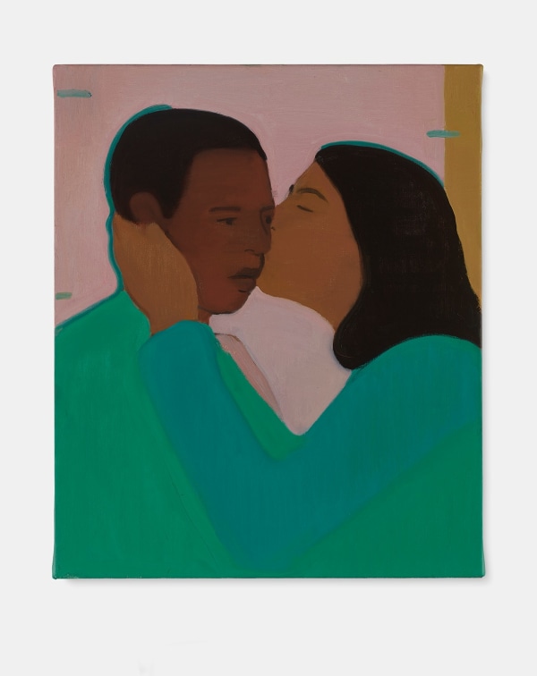 Sahara Longe Tender Kiss2023 Oil on linen 23 5⁄8 x 21 5⁄8 in. (60 x 55 cm)