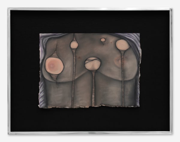 Rebecca Ackroyd Chain of Command2021 Gouache, soft pastel on Somerset satin paper 13 3/8 x 9 7/8 in. / 34 x 25 cm Framed dimensions: 16 7/8 x 13 3/4 in. / 43 x 35 cm