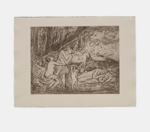 Leon Kossoff Cephalus and Aurora No. 2 1998 AP from an Edition of 20, plus 10 AP Etching and aquatint Sheet 22 1/2 x 29 7/8 in/ 57.1 x 76 cm Plate 16 7/8 x 21 7/8 in. / 42.9 x 55.7 cm