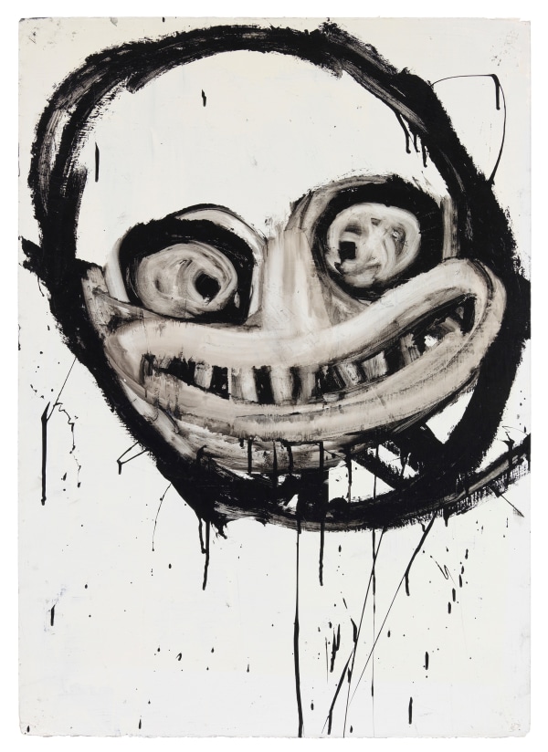 Joyce Pensato Untitled (Bart Simpson)1994 Enamel on paper 41 1/8 x 29 1/8 in. / 104.6 x 74 cm