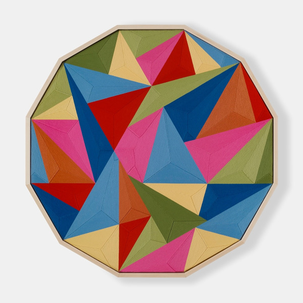 Eduardo Terrazas 28.652024 Wool yarn on wooden board covered with Melipona bee wax 47 ¼ x 47 ¼ in. (120 x 120 cm) Framed: 49 ¼ x 49 ¼ x 2 ¾ in. (125 x 125 x 7 cm)