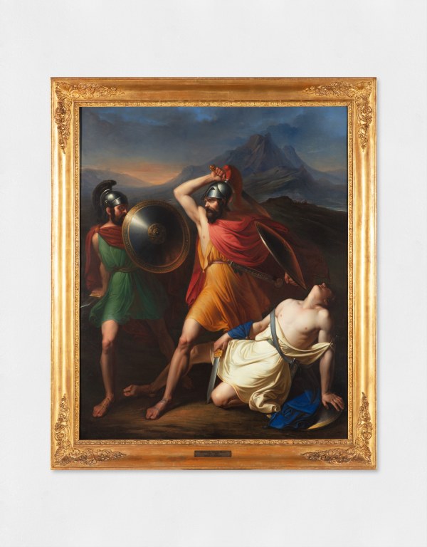 painting depicting the Horatii and Curiatii, legendary figures from ancient Rome