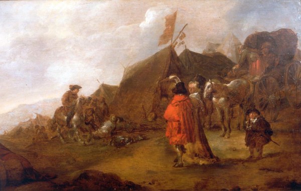 painting depicting a group of soldiers