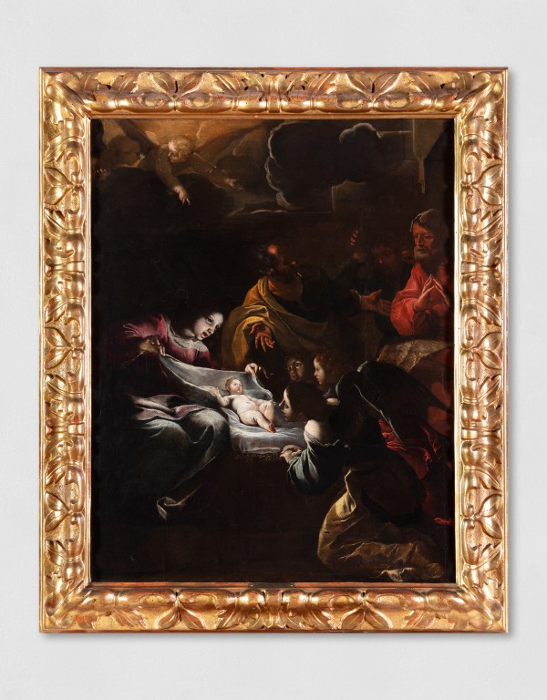 Painting depicting the Adoration of the shepherds