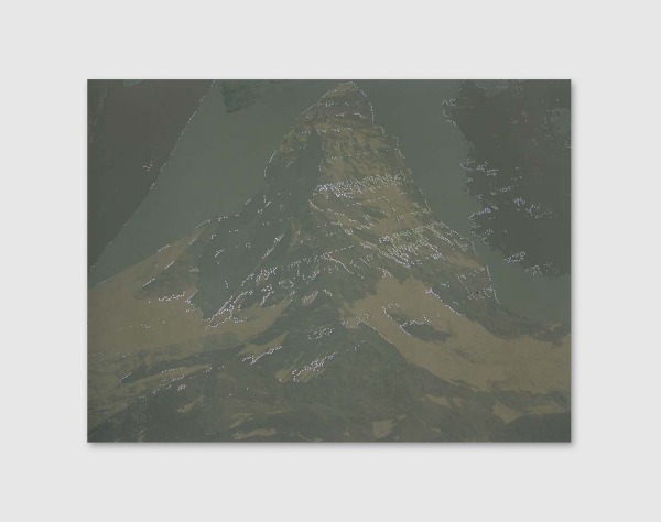 Perforated poster representing the Matterhorn