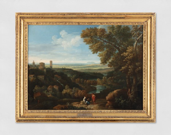 An oil painting of the Roman countryside landscape.