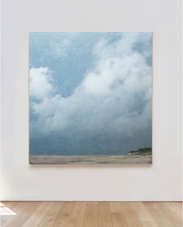 Low Tide beeswax, resin and pigment on photo on panel 137cm x 120cm