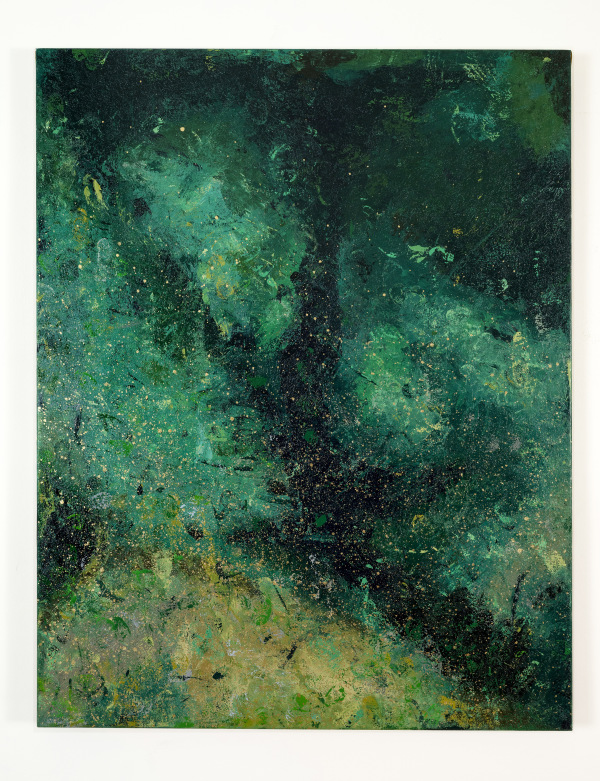 Composition 191 oil and gold leaf on canvas 117cm x 92cm