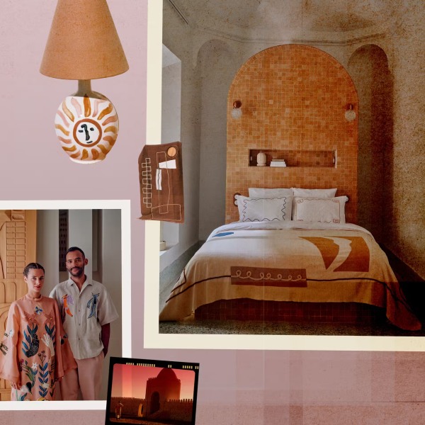Photos: Marina Denisova, courtesy LRNCE (Rosemary Marrakech, Leenaert and Ayoub Boualam); Freepik.com (film frame); Peter Garrard Beck/Getty Images (Marrakech at sunset); Courtesy respective companies (products)
