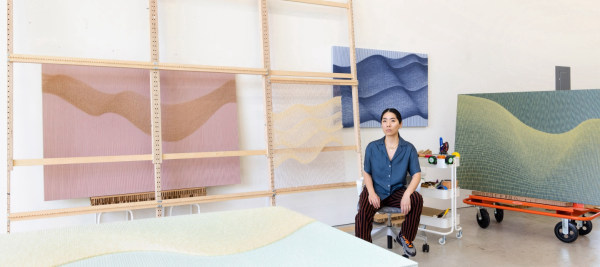 Mimi Jung in her Helena, Montana studio. Image courtesy of the artist.