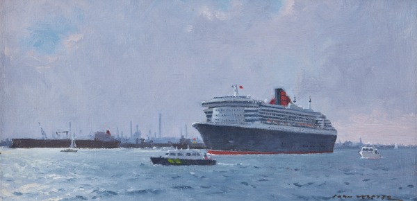 John Webster , Queen Mary 2 leaving Southampton