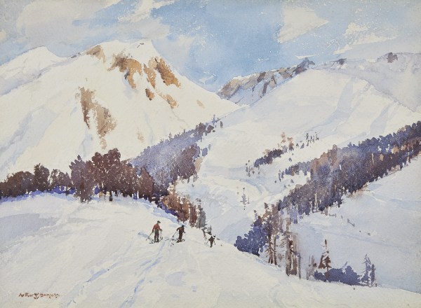 Arthur James Wetherall Burgess , RI, ROI, RBC, RSMA, The crest of the hill, Zermatt