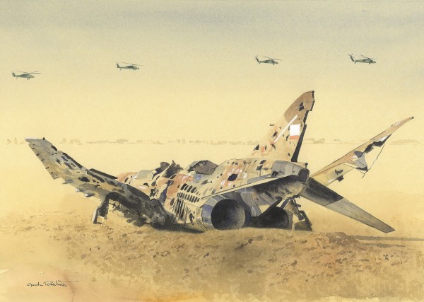 Gordon Rushmer, Blackhawks and wrecked F-4E Phantom, Talil Airbase