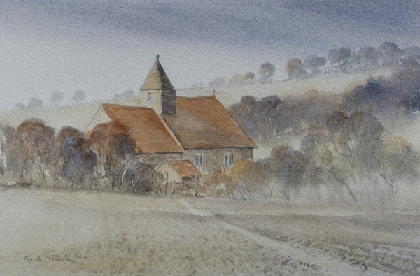 Gordon Rushmer, The Church of St. Hubert, Idsworth, Hampshire (unframed)