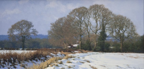 Peter Symonds , A Winter landscape, the Surrey Hills