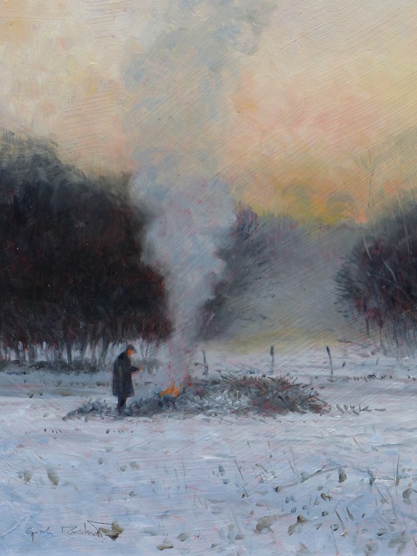 Gordon Rushmer , Winter afternoon, Liss Forest