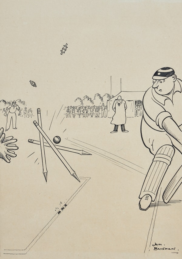 Henry Mayo Bateman , Cricket - Bowled 'im