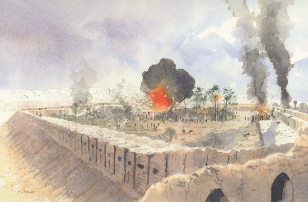 Gordon Rushmer, Prisoner compound, Qala i Janghi battle, day 2 (reconstruction)