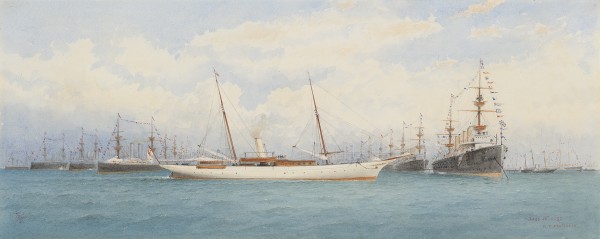 Robert Taylor Pritchett , The R.Y.S. steam yacht "Santa Maria" at the Diamond Jubilee Review of the Fleet, June 1897