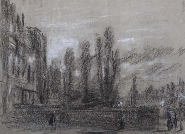 George James Rowe , Sketch of a London Street