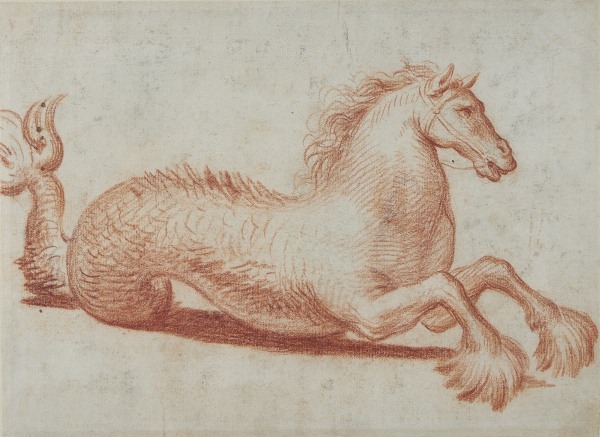 Italian School , 17th Century, Study of a mythical Hippocampus