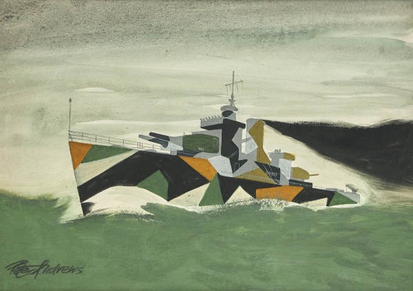 Peter Andrews, A destroyer in dazzle camouflage