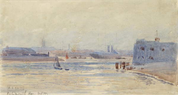 Alma Claude Burlton Cull , Portsmouth Harbour, July 1904