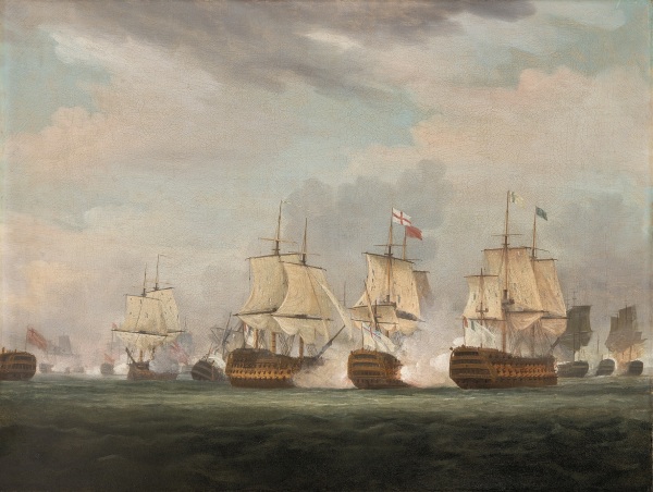 Thomas Whitcombe, HMS Queen Charlotte engaging the enemy at the battle of the 'Glorious 1st of June', 1794