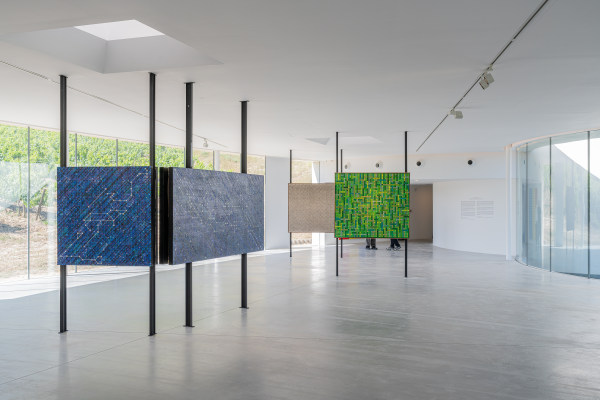 Installation view, "Ding Yi: Prediction and Retrospection," Château la Coste, 2024. Photo: Stéphane ABOUDARAM | WE ARE CONTENT(S)