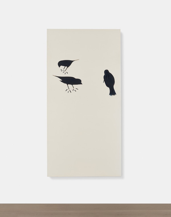 Alex Katz Birds 112021 Oil on linen 84 x 42 in. / 213.4 x 106.7 cm